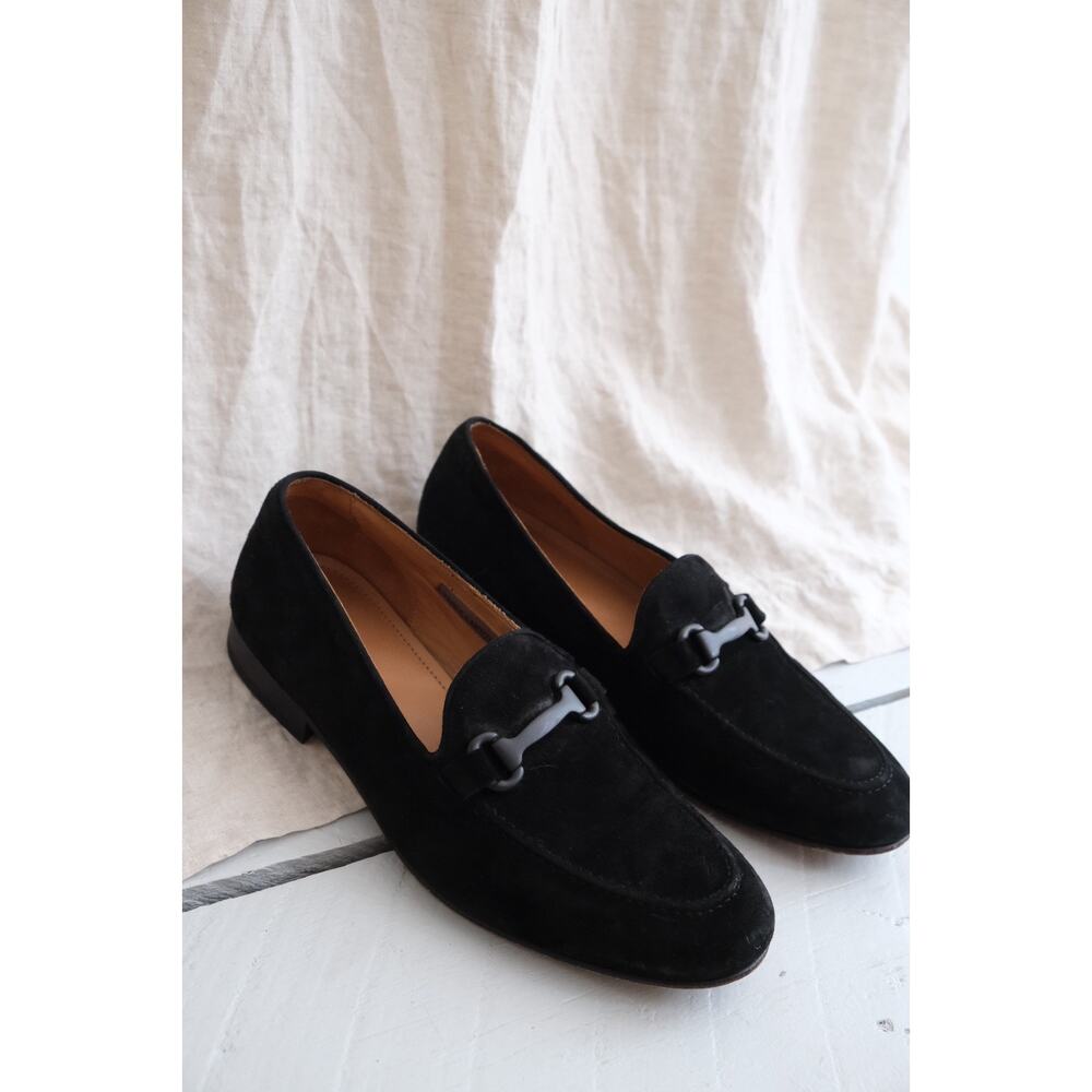 Vince Camuto Axyl Loafers Mens Shoes Black 10 Leather Horsebit Slip On Casual